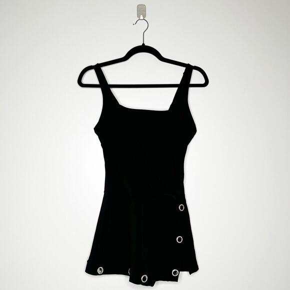 NEW Beyond Control Grommet Swim Tummy Control Dress Women's Black Size 8 - Picture 2 of 5
